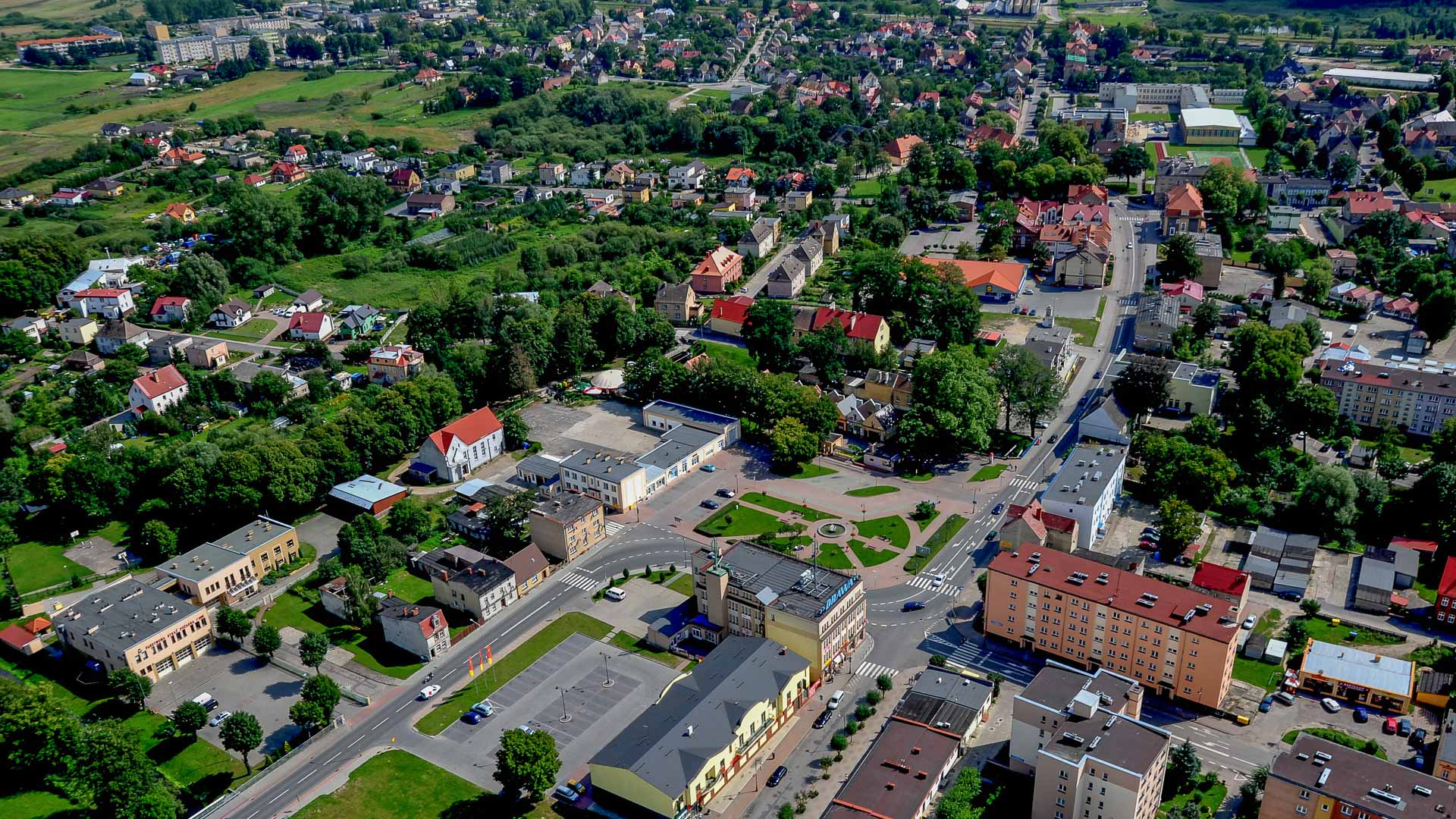 widok Drawska Pomorskiego z lotu ptaka widok Drawska Pomorskiego z lotu ptaka