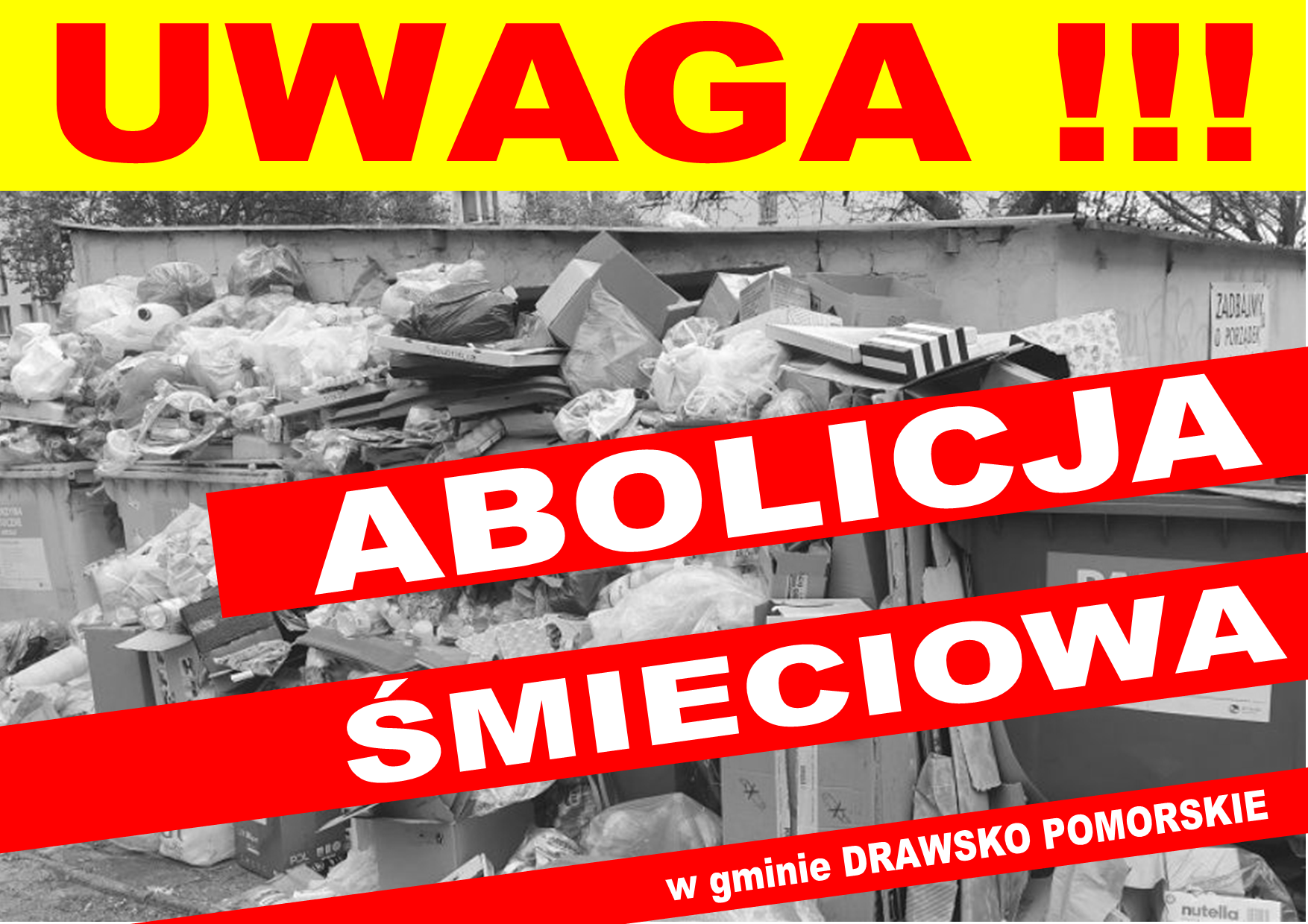 komunikat,śmieci komunikat,śmieci