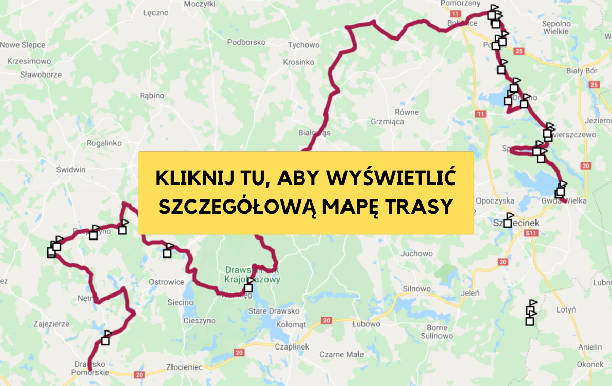 Mapa trasy Drawsko-Gwda