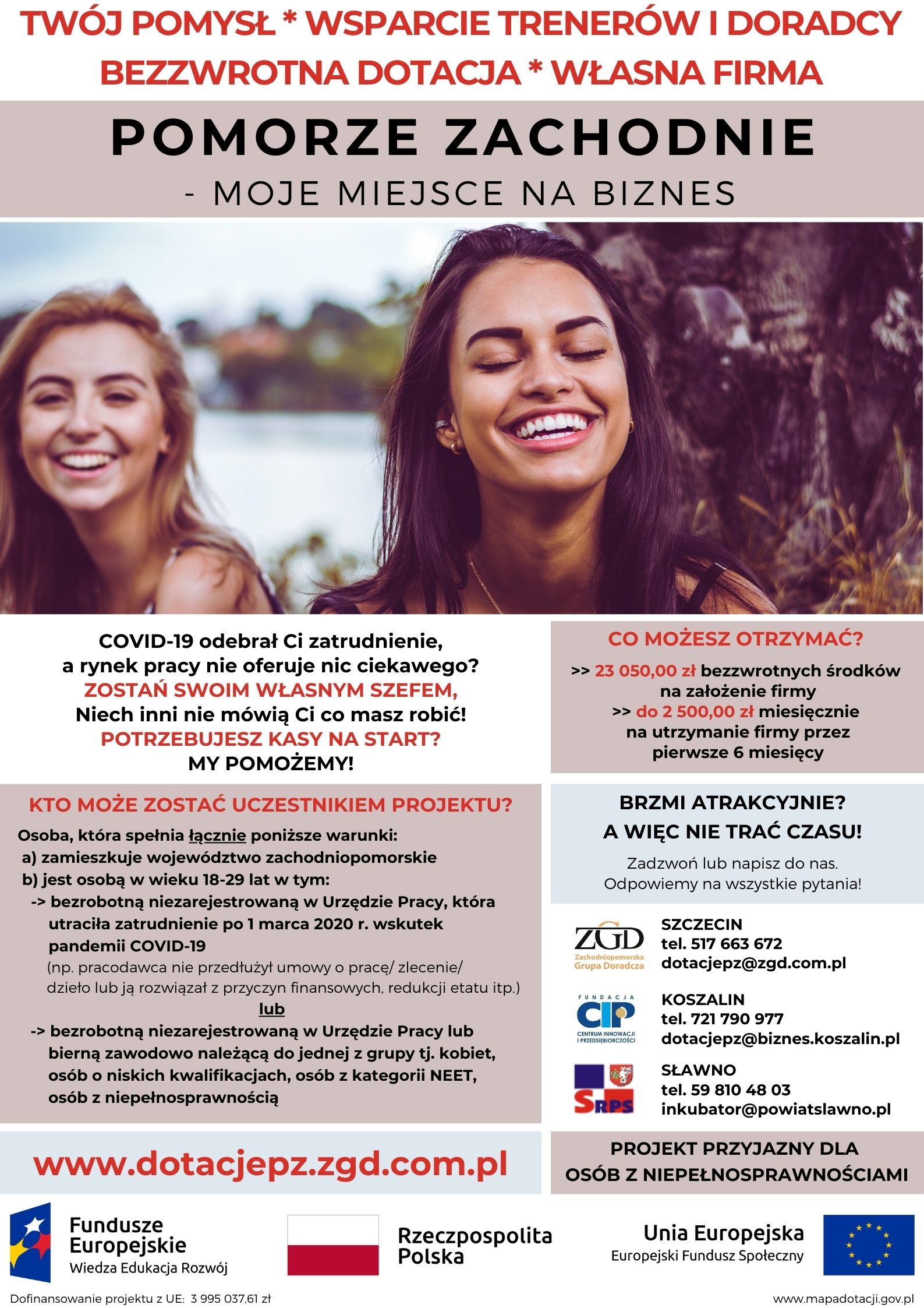 Projekt "POMORZE ZACHODNIE - MOJE MIEJSCE NA BIZNES" Projekt "POMORZE ZACHODNIE - MOJE MIEJSCE NA BIZNES"