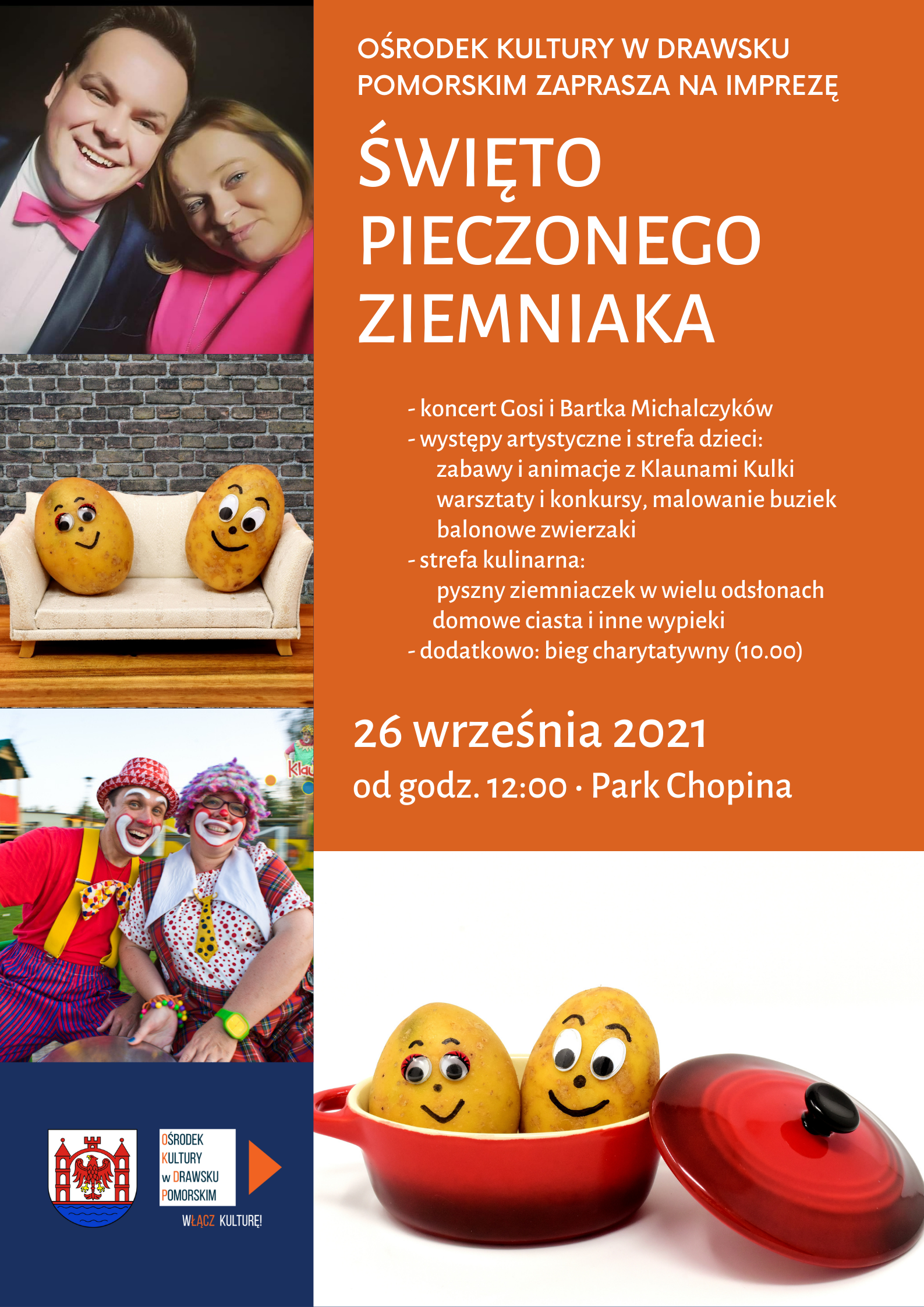 Plakat dotyczący wydarzenia "Święto pieczonego zieminiaka"