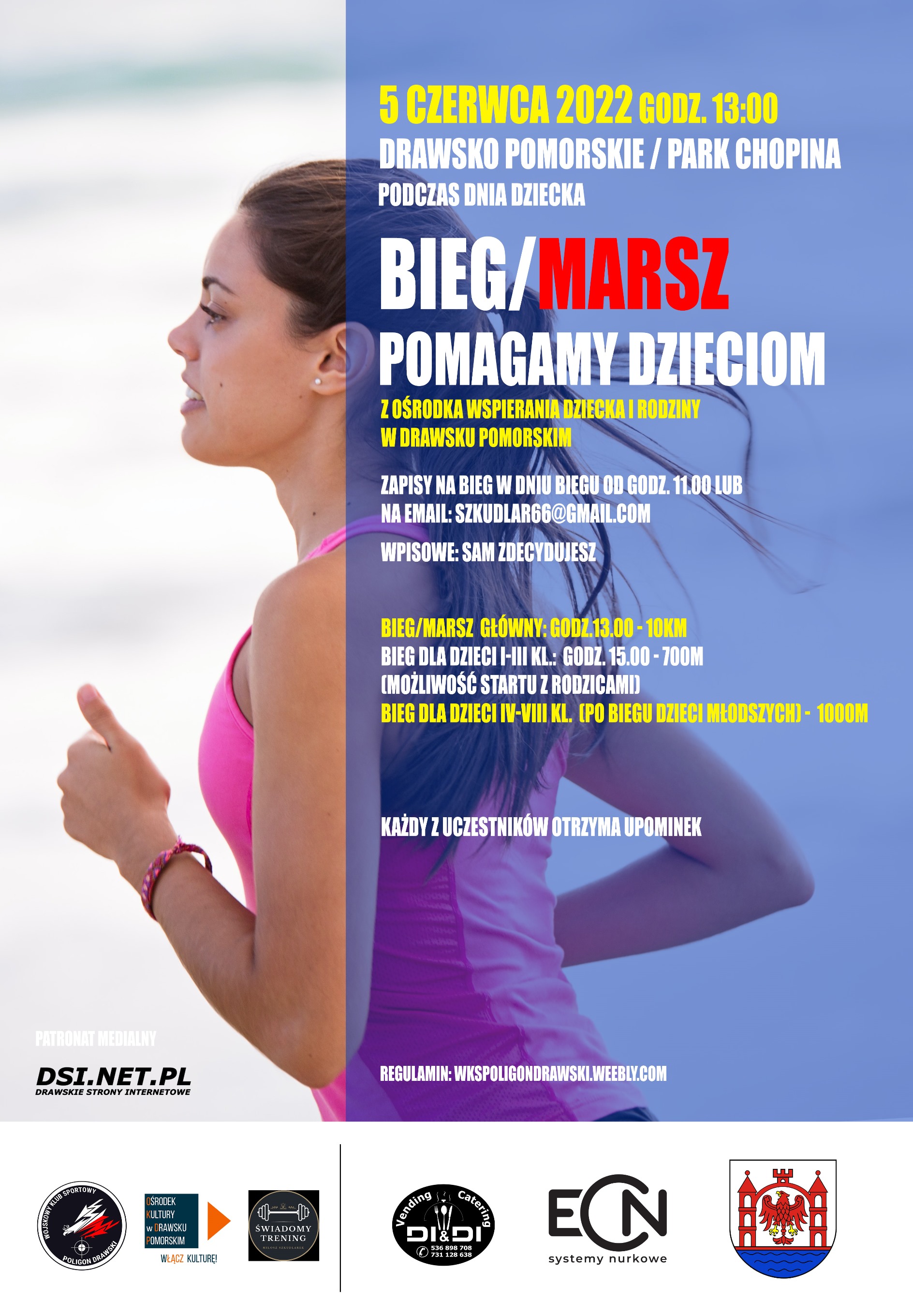 Plakat Bieg Pomagamy Dzieciom