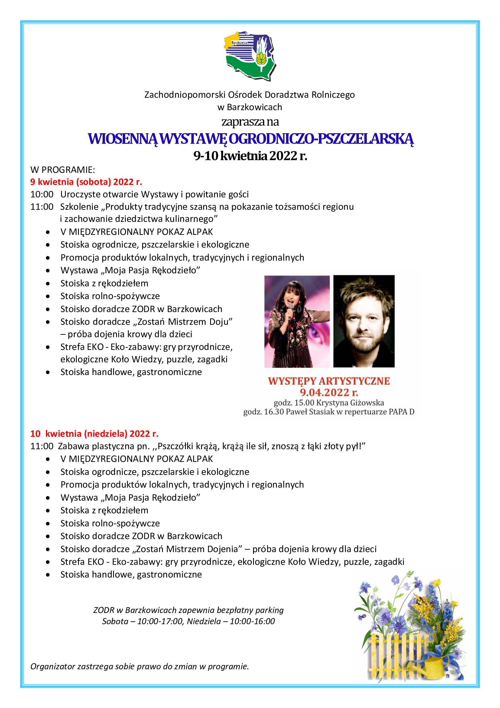 Wiosenna Wystawa Ogrodniczo–Pszczelarską
