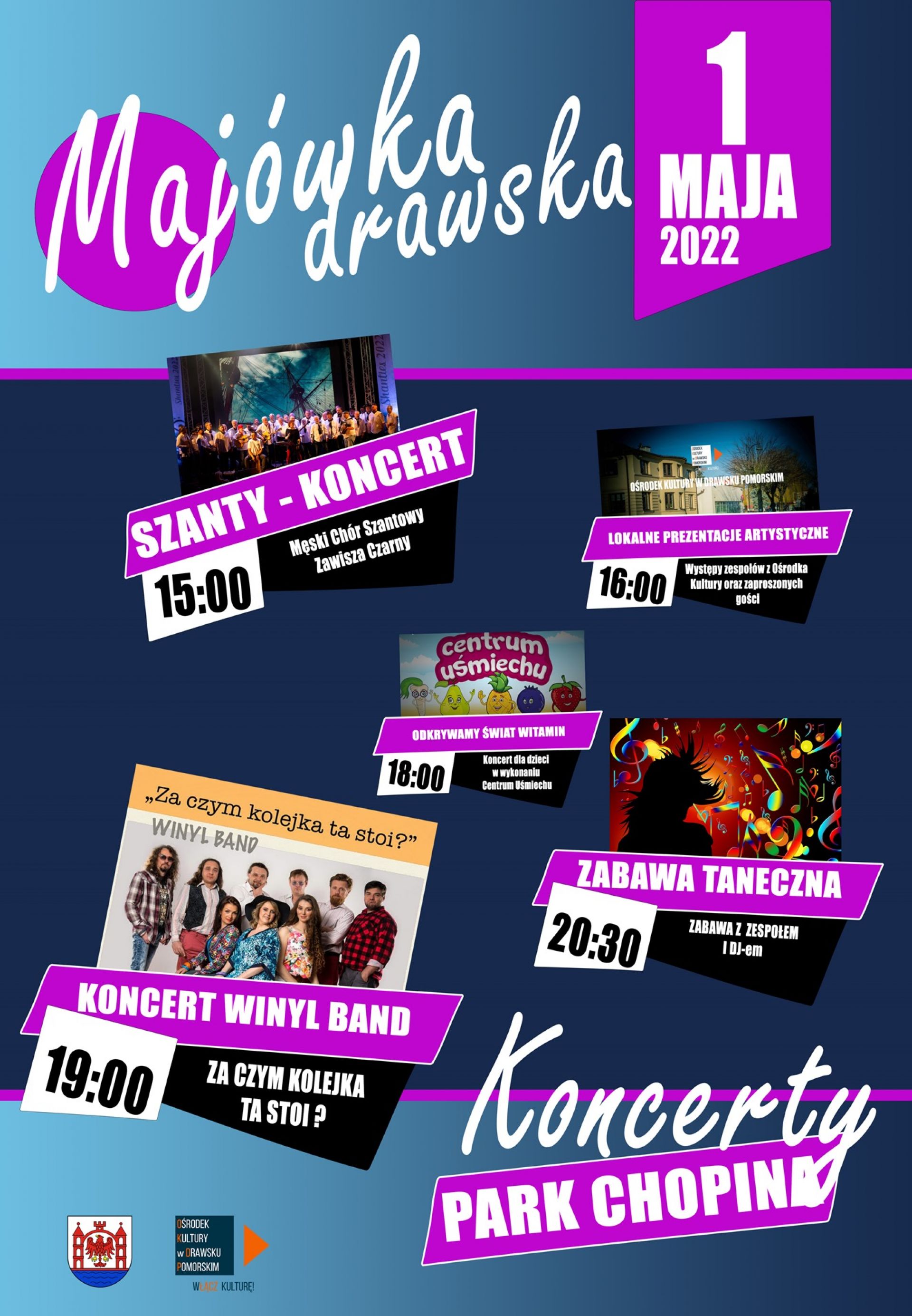 Plakat drawska Majówka