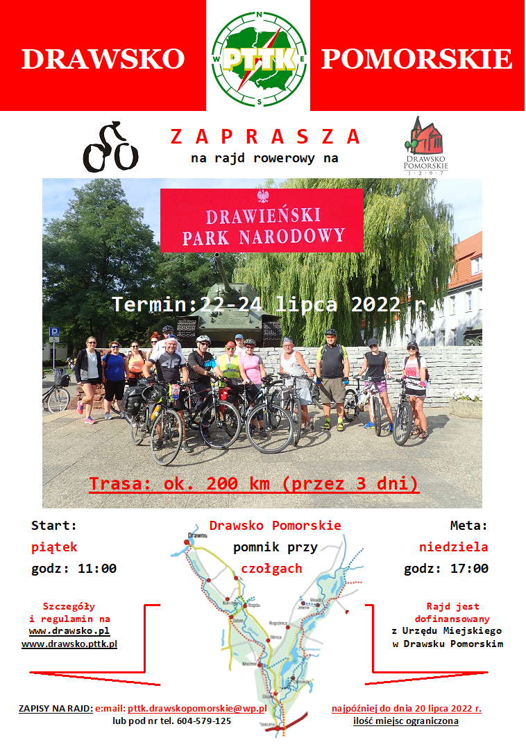 Plakat na&nbsp;rajd rowerowy
