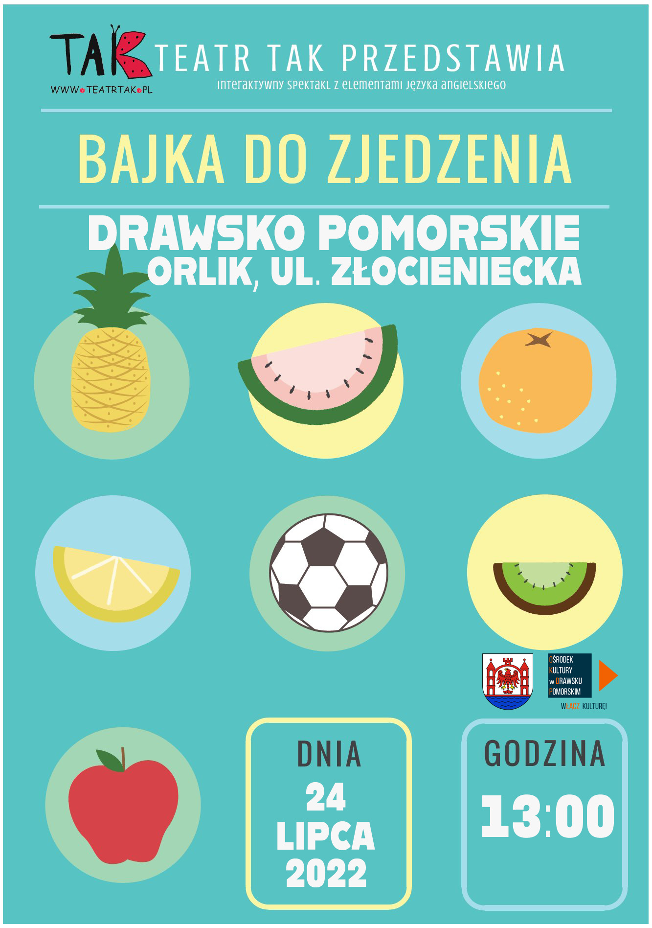Plakat dotyczacy wydarzenia "Bajka do zjedzenia"