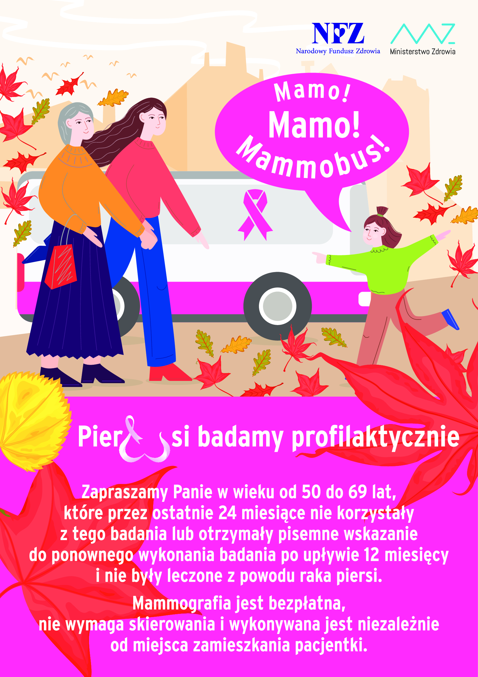 Plakat dotyczący badań mammograficznych Plakat dotyczący badań mammograficznych