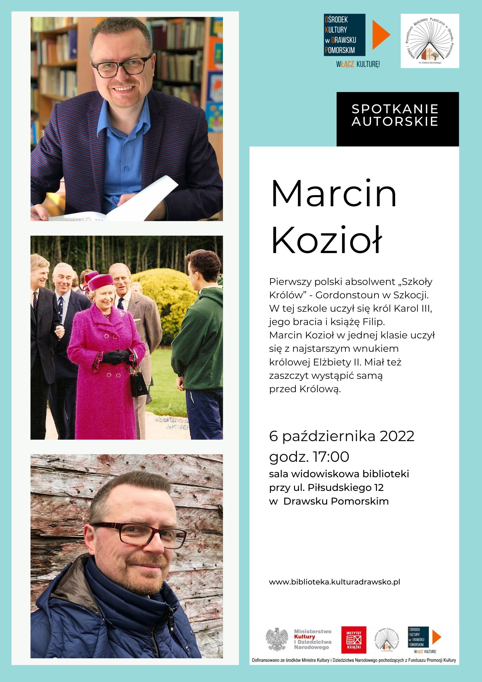 Plakat dotyczący spotkania autorskiego