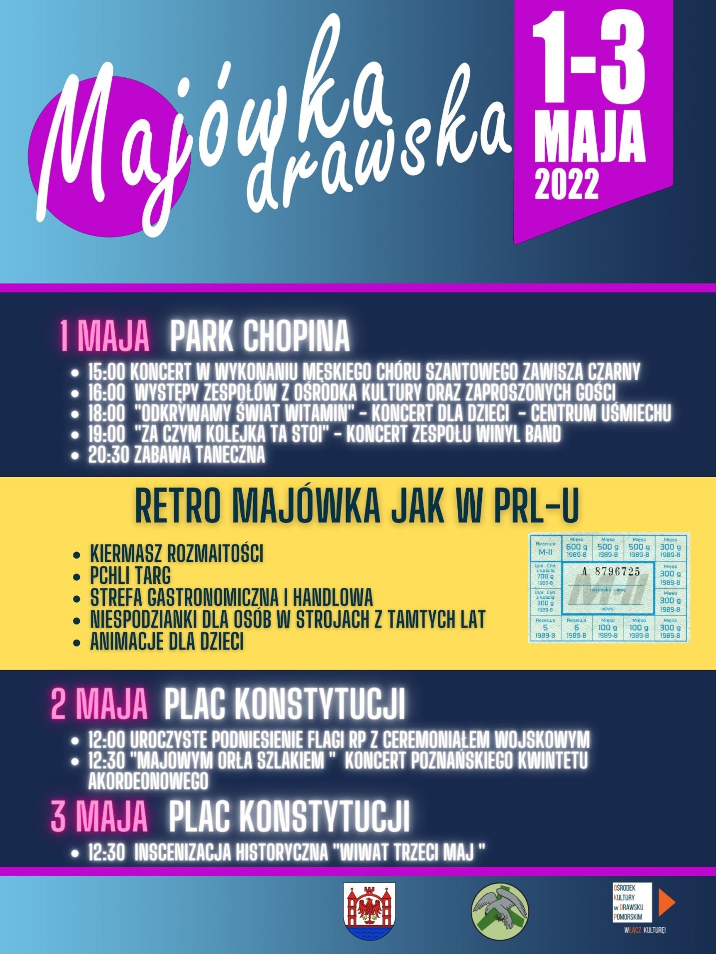 Plakat drawska Majówka