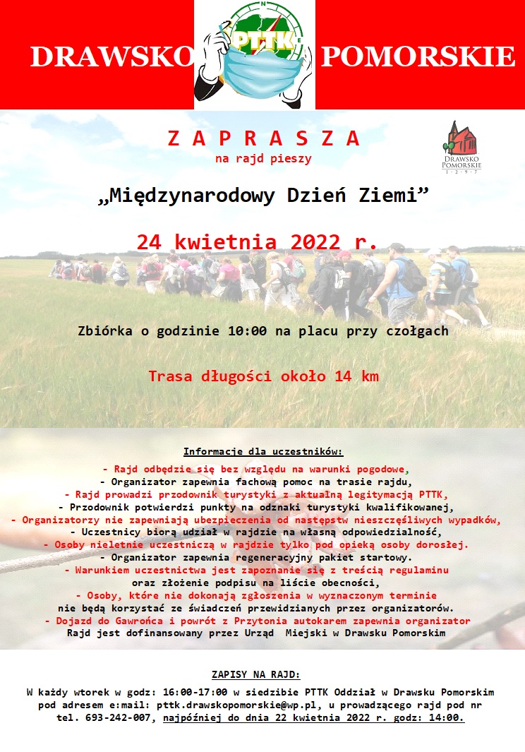 Plakat na rajd pieszy