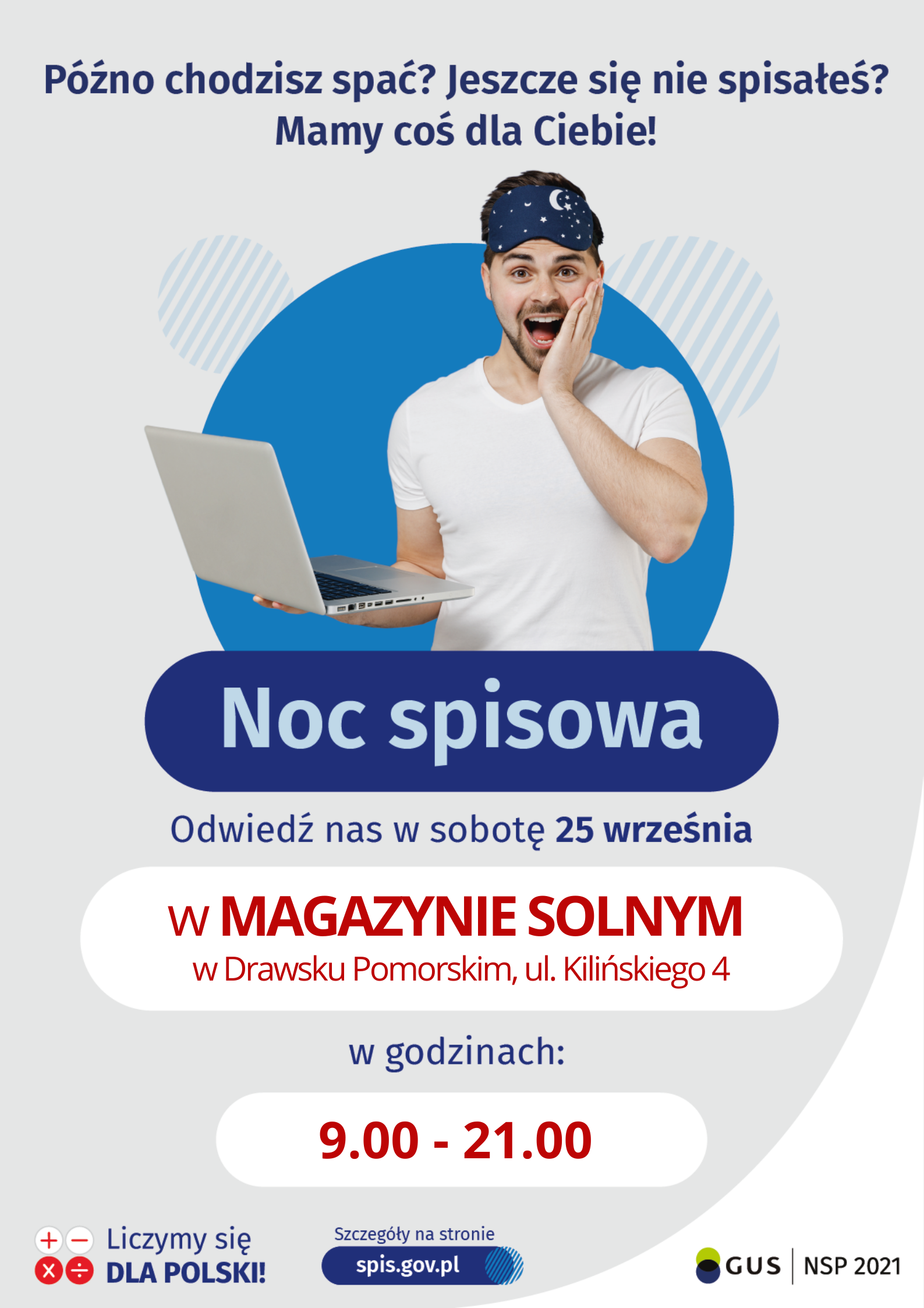 Plakat dotyczący nocy spisowej Plakat dotyczący nocy spisowej