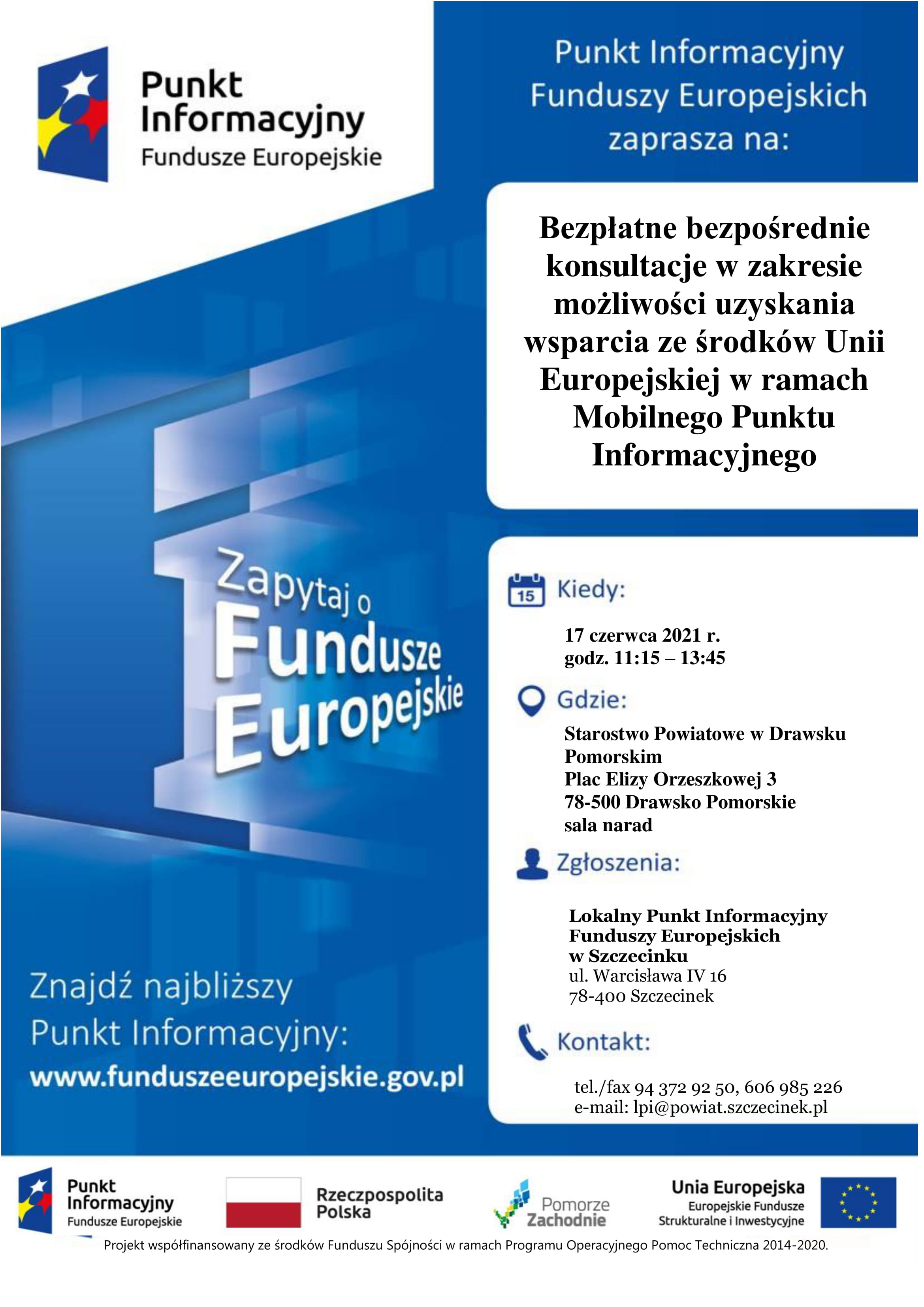 Plakat dotyczący spotkania w&nbsp;Drawsku Pomorskim