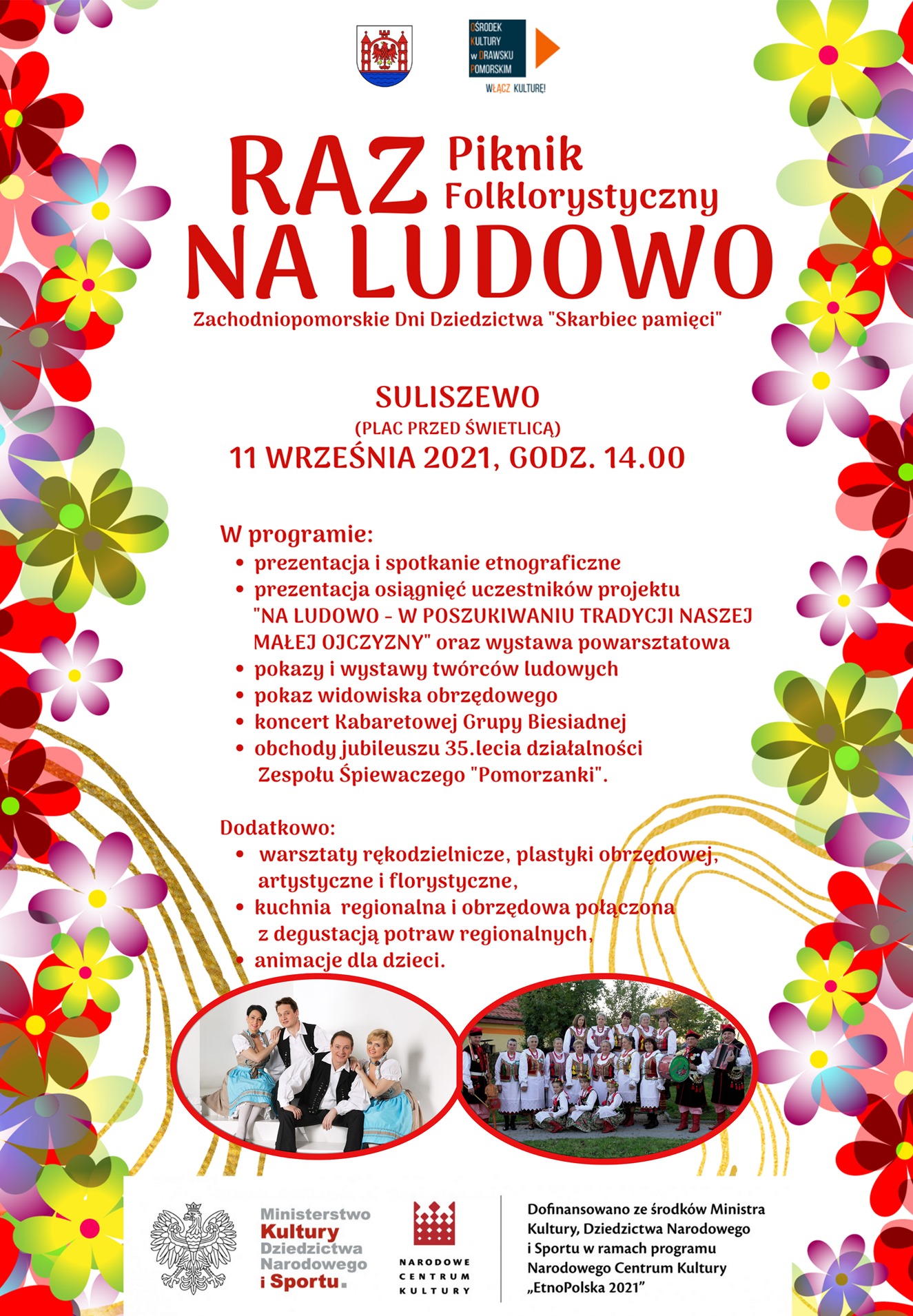 Plakat wydarzenia RAZ NA LUDOWO - PIKNIK FOLKLORYSTYCZNY