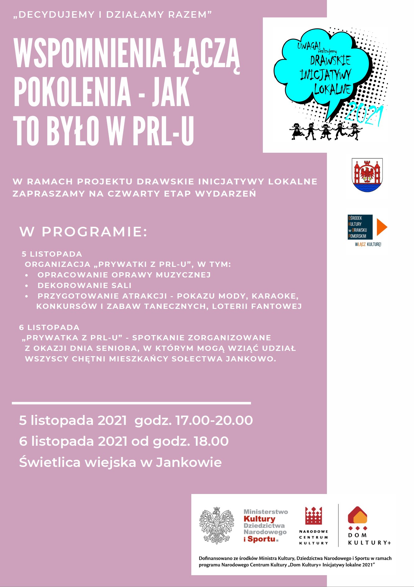 Plakat Wspomnienia łączą pokolenia – Jak to było  w&nbsp;PRL-u