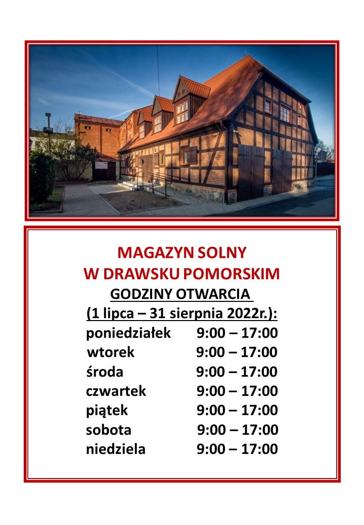 Godziny otwarcia Magazynu Solnego w Drawsku Pomorskim Godziny otwarcia MagaGodziny otwarcia Magazynu Solnego w Drawsku Pomorskimzynu Solnego w Drawsku Pomorskim