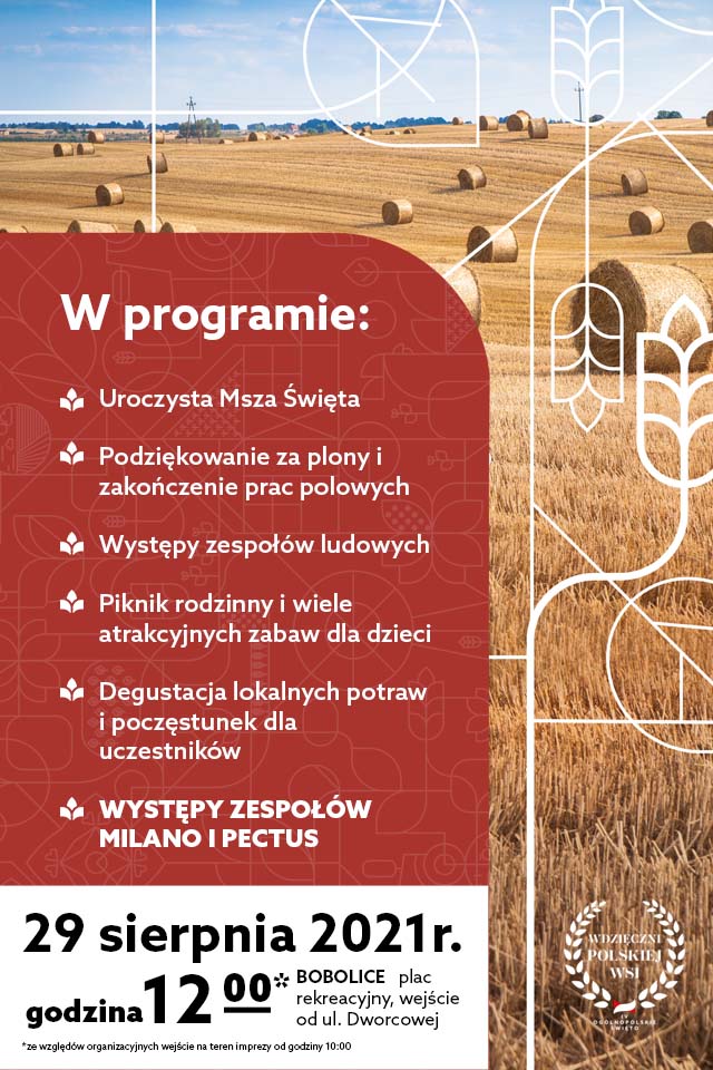 Plakat promujący wydarzenie "Wdzięczni Polskiej Wsi" Plakat promujący wydarzenie "Wdzięczni Polskiej Wsi"