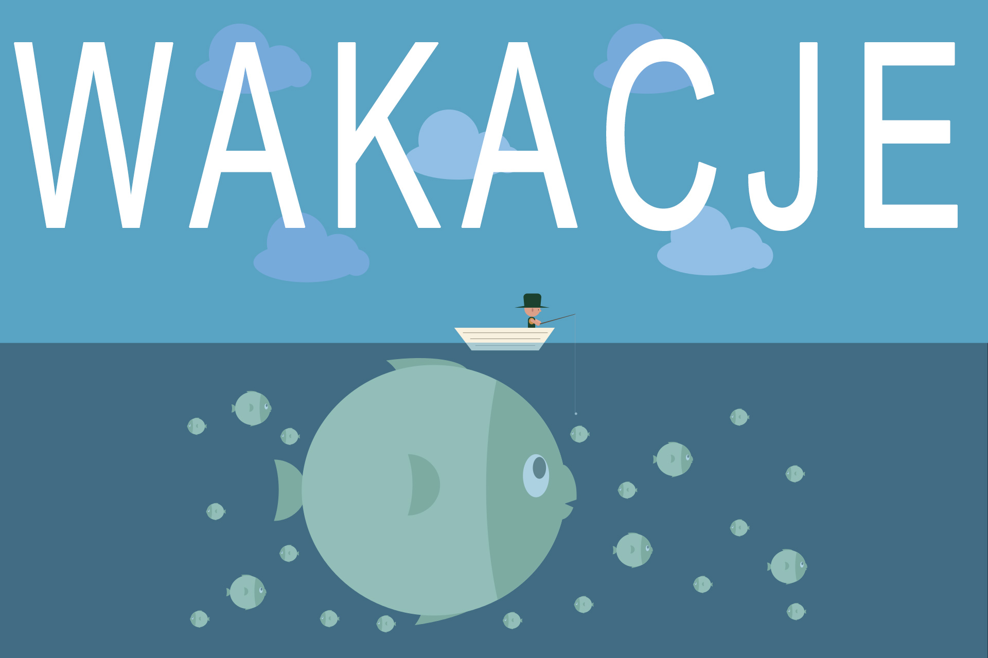 Plakat "WAKACJE"
