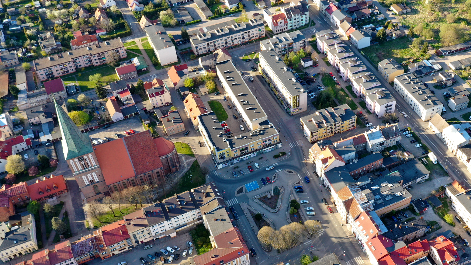Widok na Drawsko Pomorskie z lotu ptaka Widok na Drawsko Pomorskie z lotu ptaka
