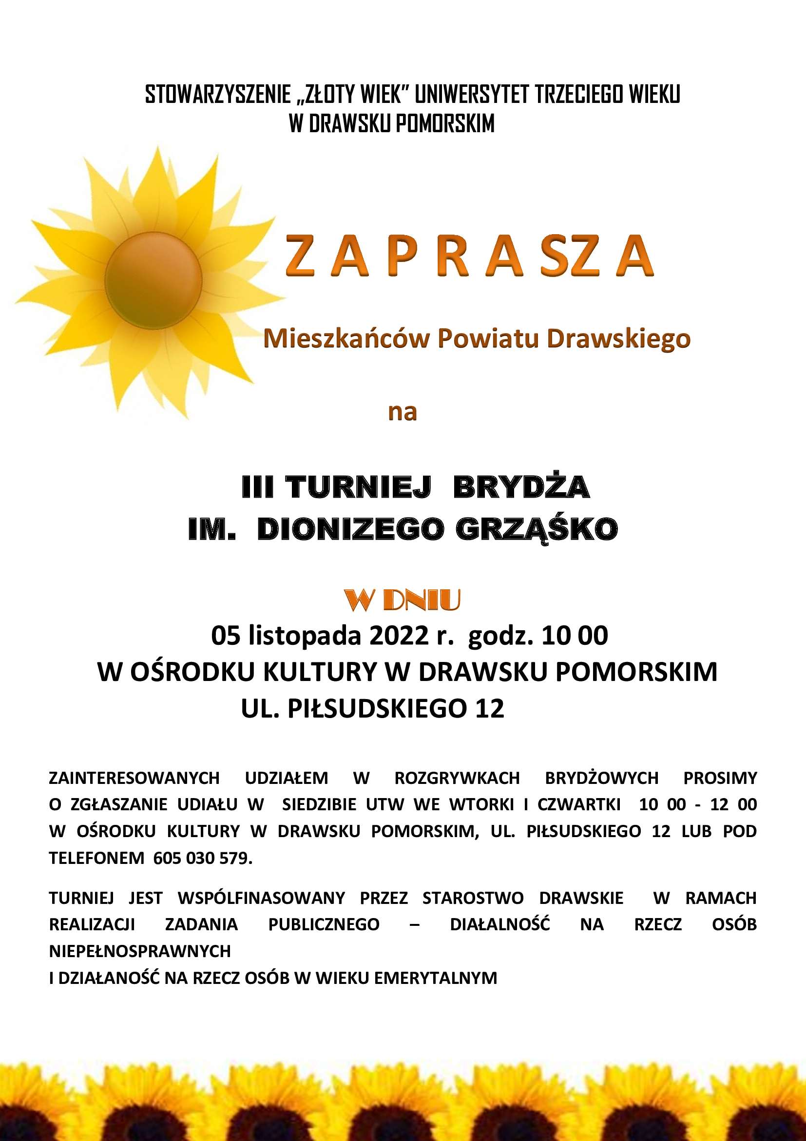 III Turniej Brydża im. Dionizego Grząśko