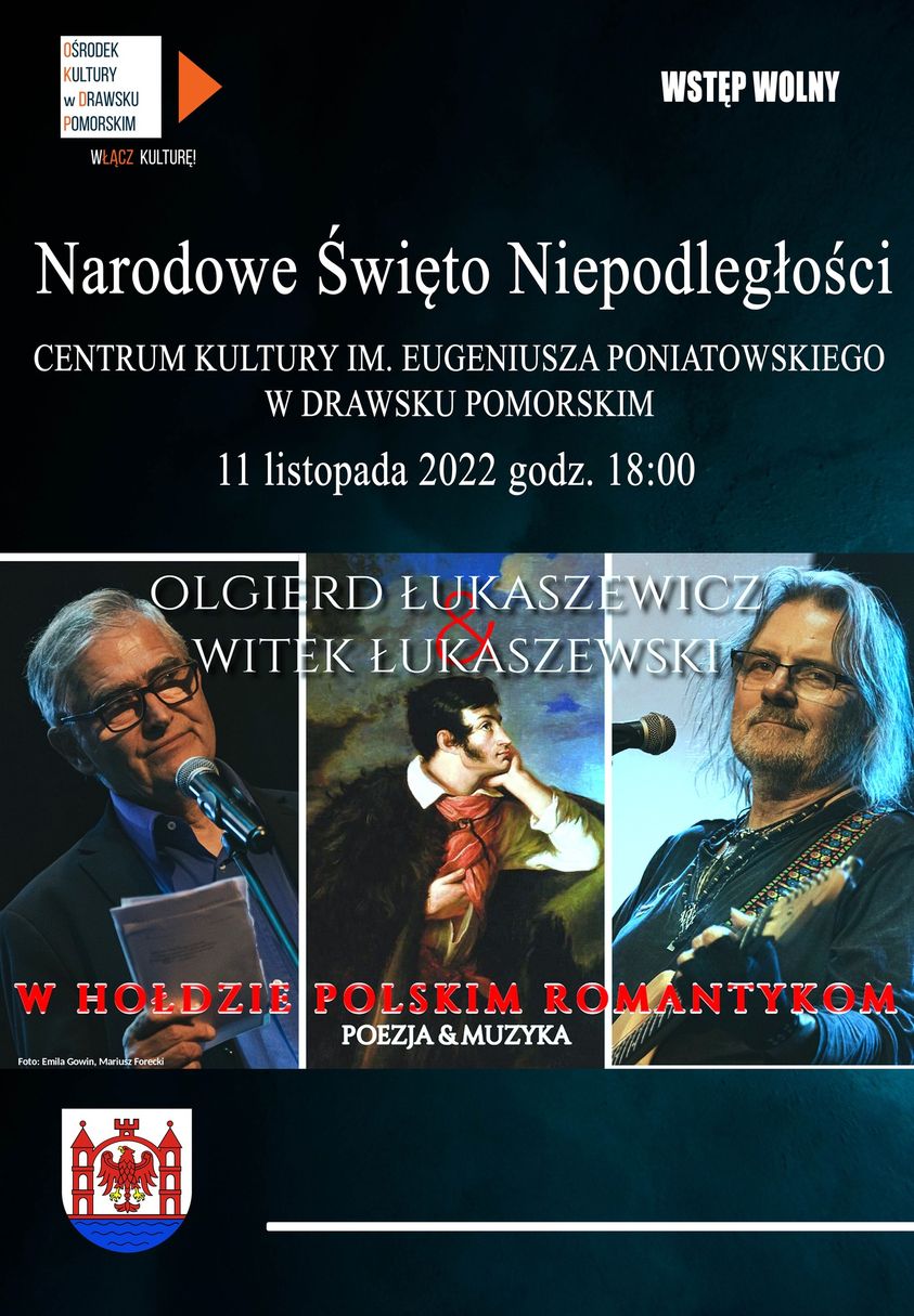 Plakat dotyczący wydarzenia - Koncert "W hołdzie polskim romantykom" 