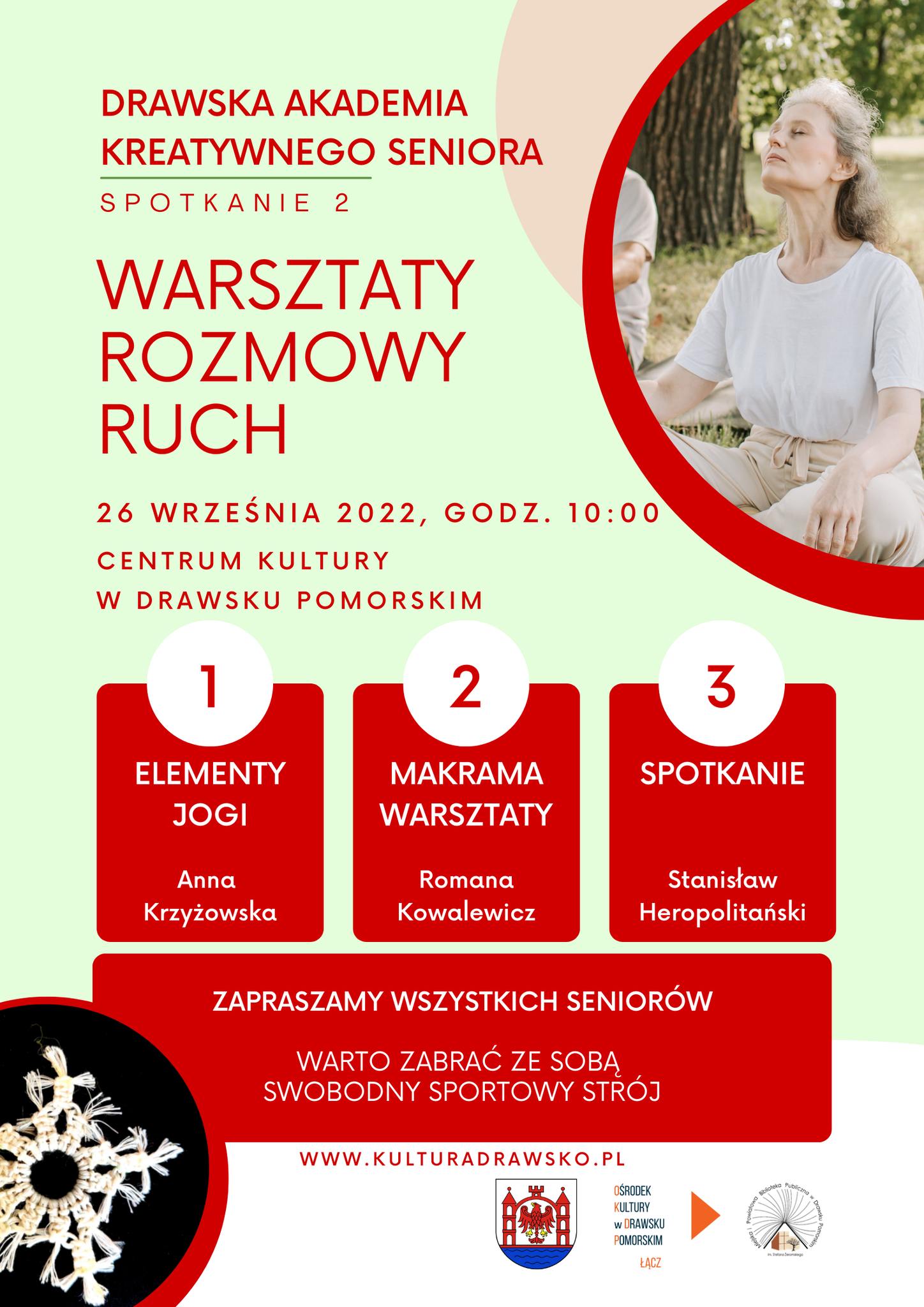 Plakat Drawska Akademia Kreatywnego Seniora