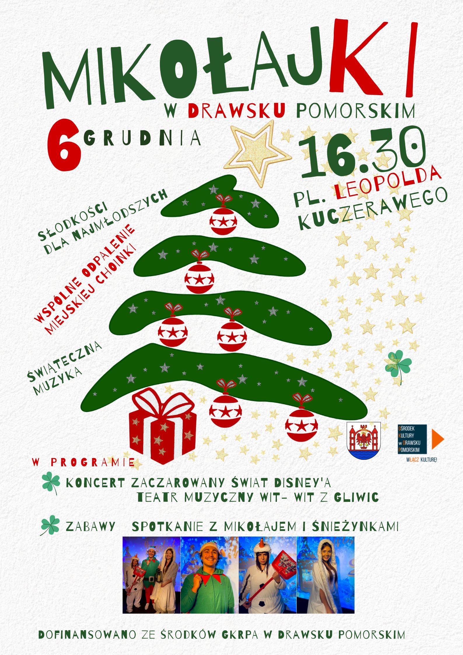 Plakat dotyczy wydarzenia Mikołajki