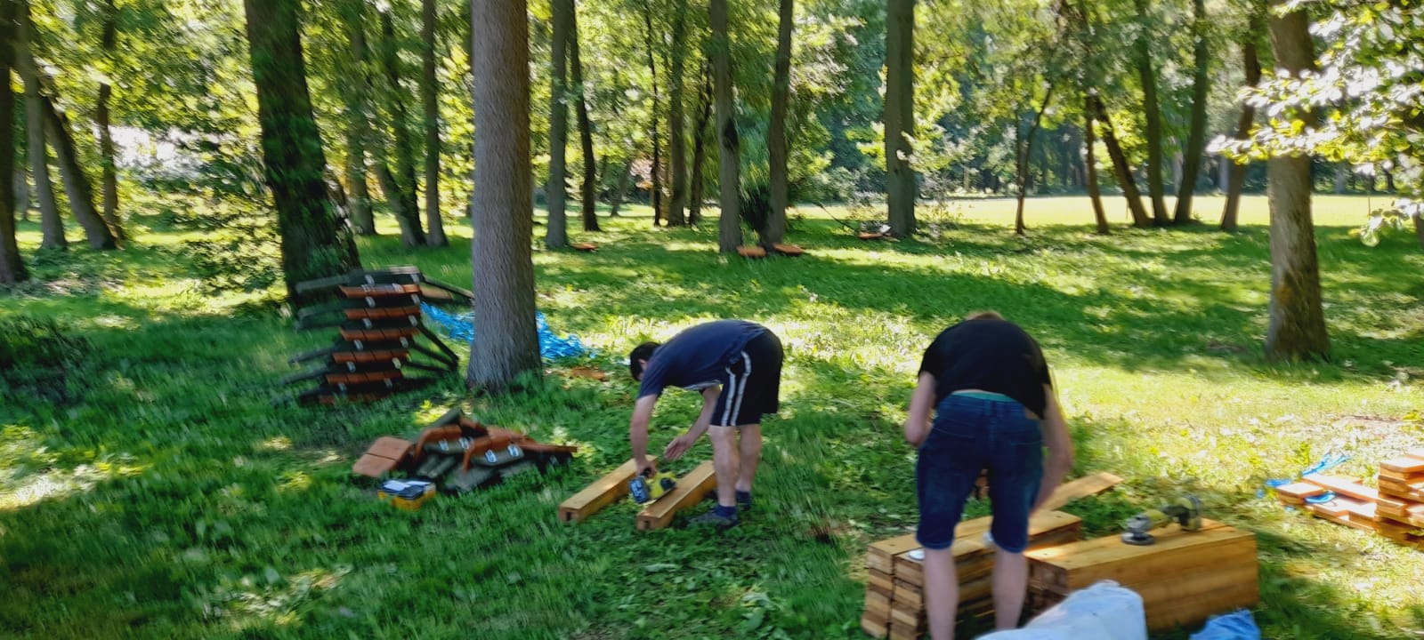 park linowy montaż