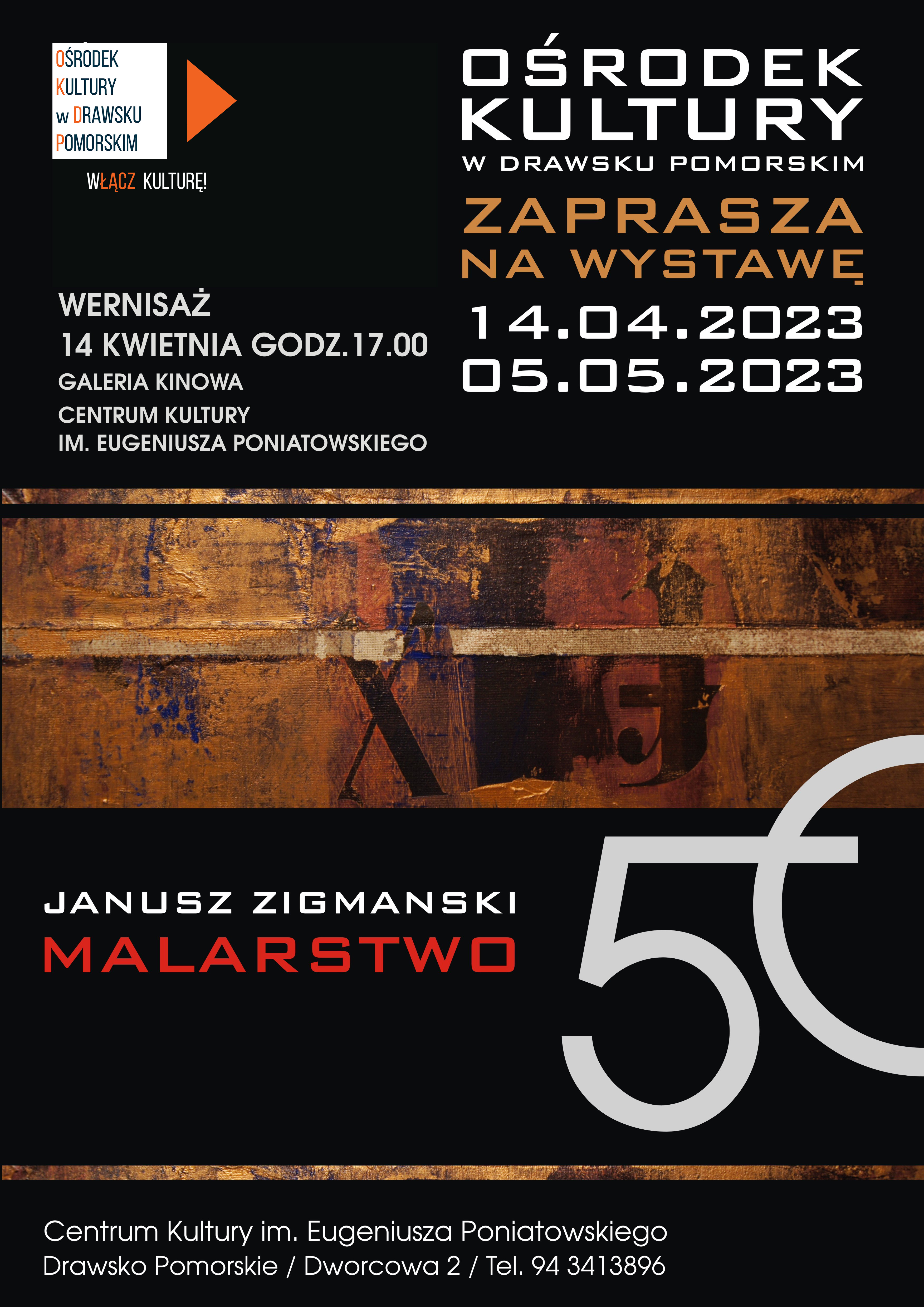 Plakat dotyczący wystawy malarstwa