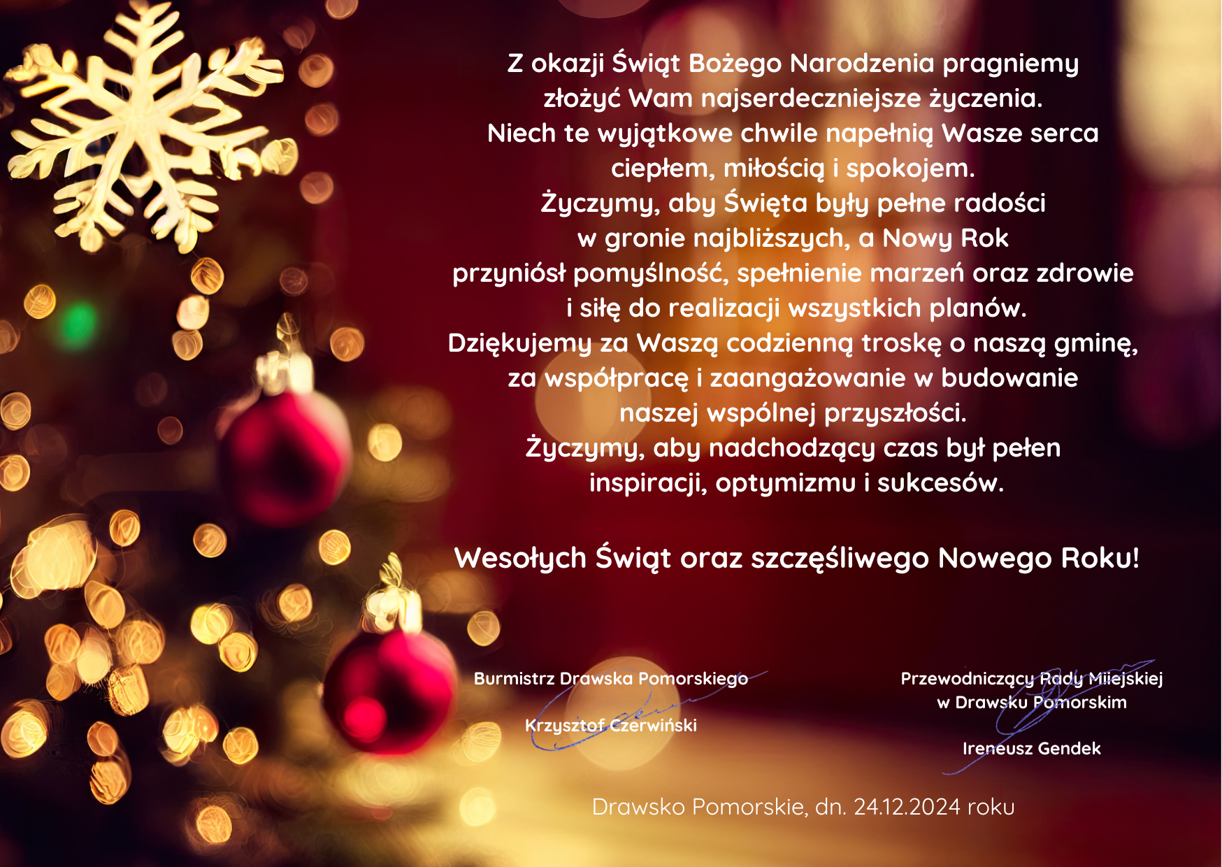 Życzenia Boże Narodzenie 2024 rok