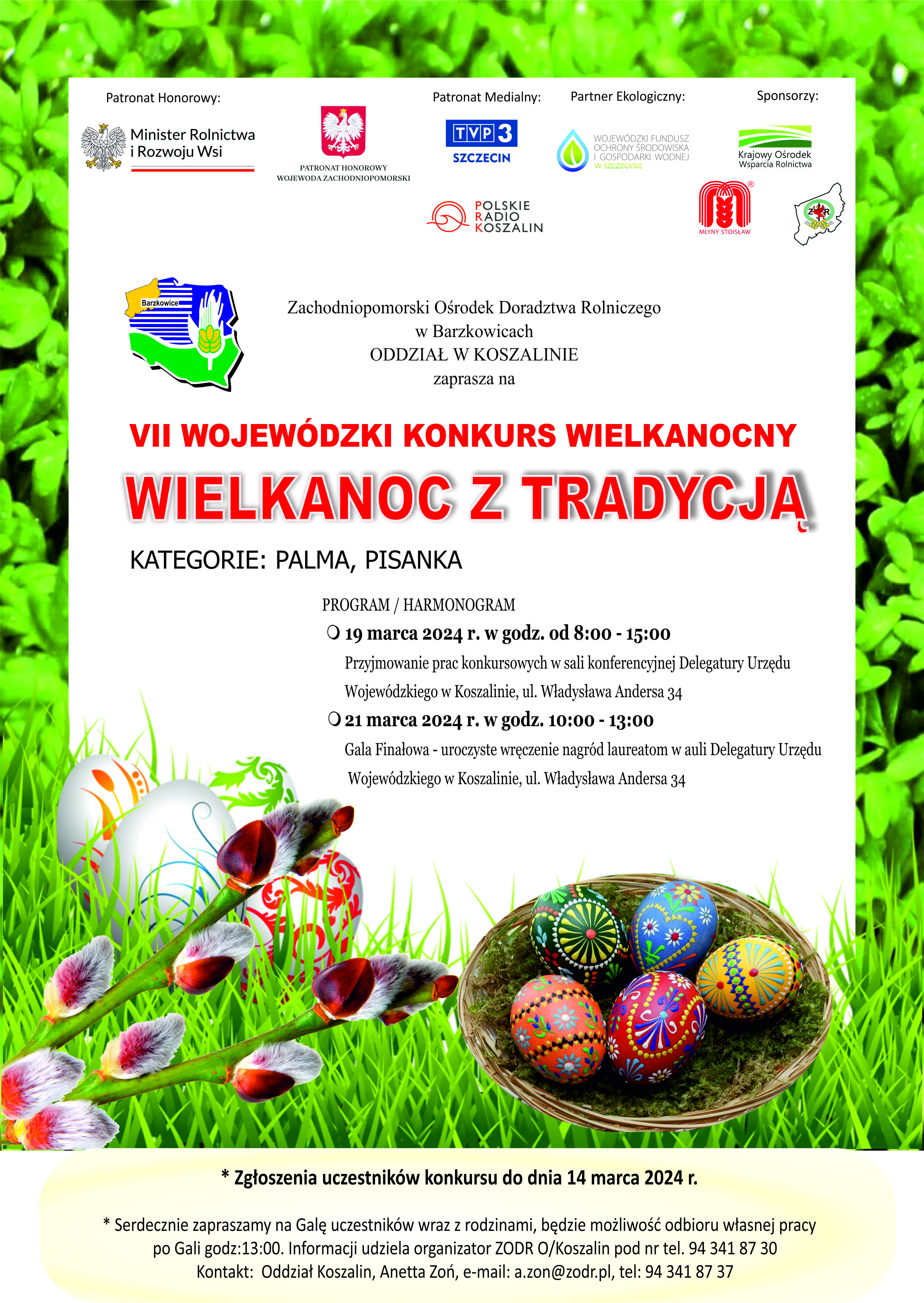 Plakat VII Wojew&oacute;dzki Konkurs Wielkanocny