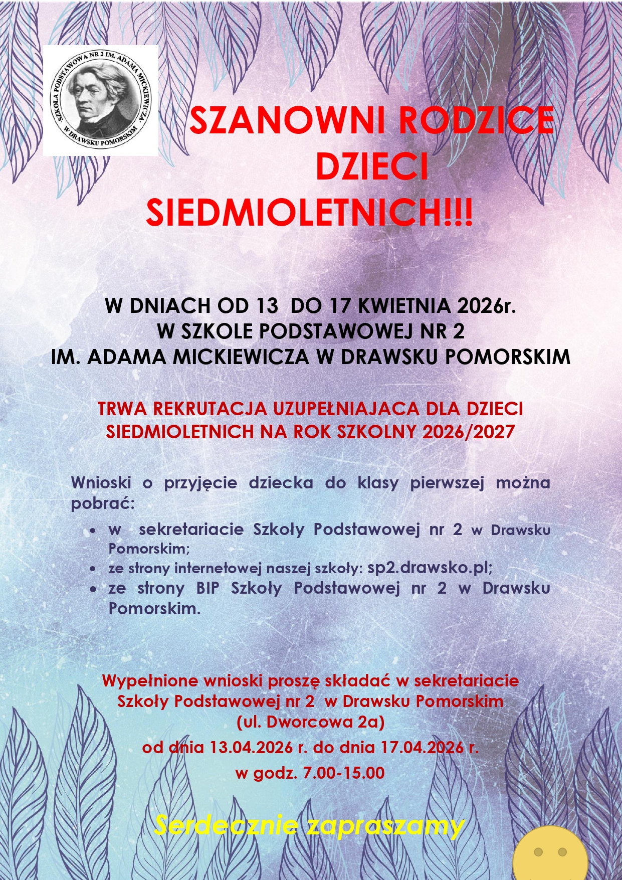 Rekrutacja_UZUPELNIAJĄCA_2026-27_ogłoszenie_SP2_-_kl-_I_page-0001