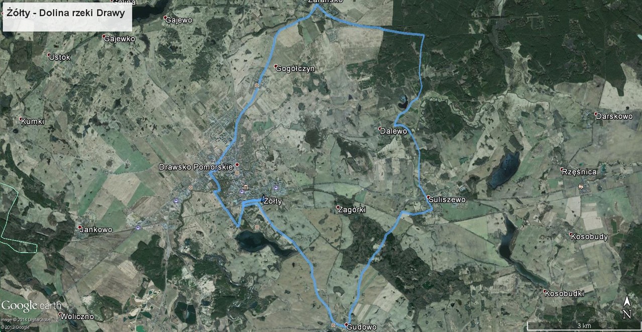 Ścieżka rowerowa - żółta