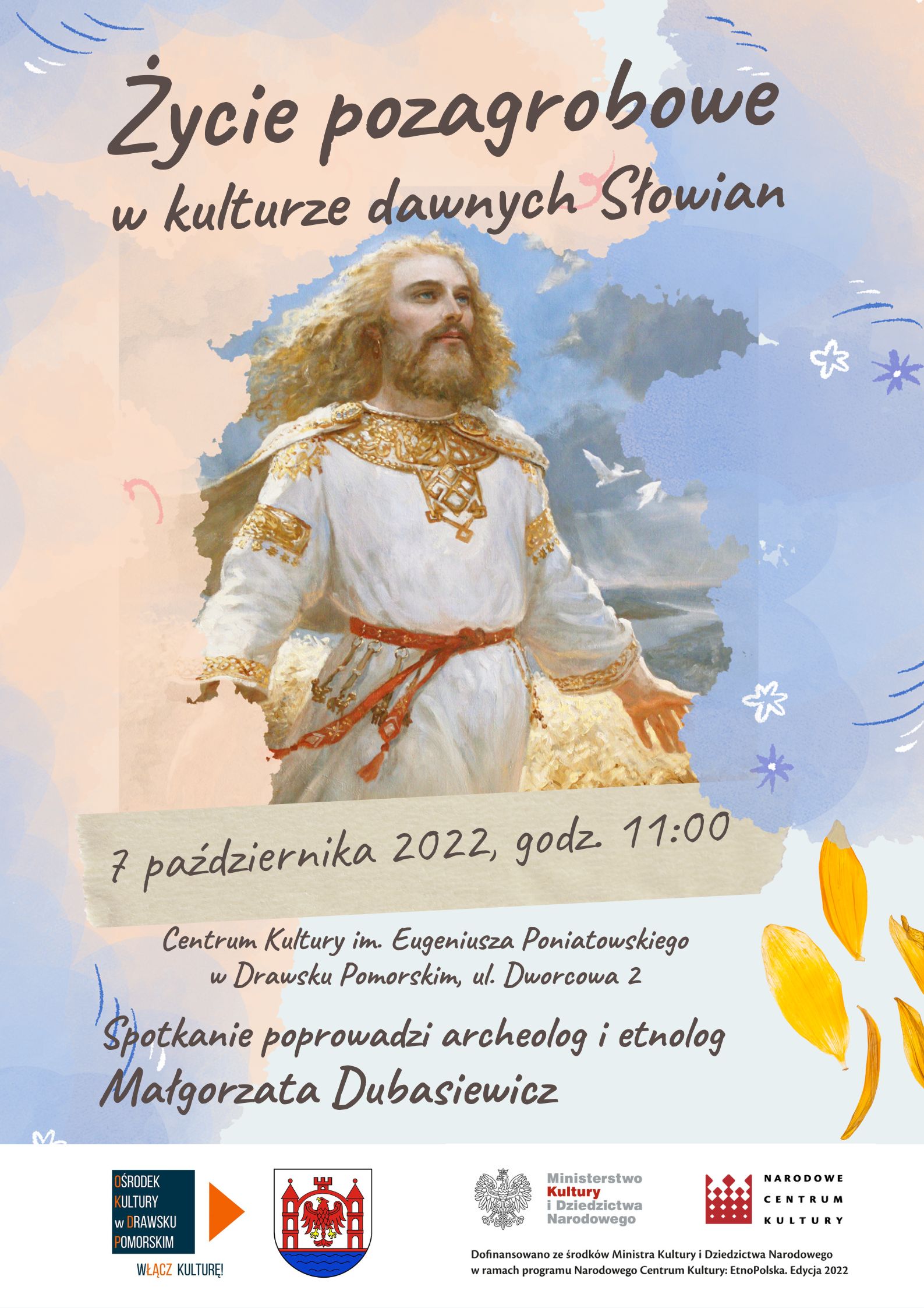 Plakat dotyczący wydarzenia "Życie pozagrobowe w&nbsp;kulturze dawnych Słowian"