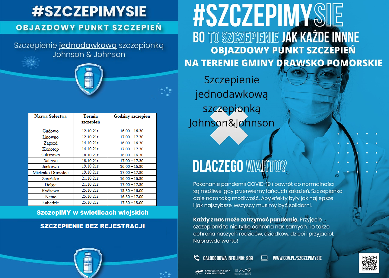 mobilne,szczepienie,sołectwa,plakat,informacja