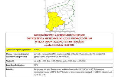 Zdjęcie do Ostrzeżenie meteorologiczne 