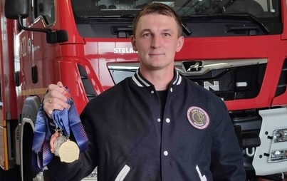 Zdjęcie do Strażak z Drawska Pomorskiego wziął udział w zawodach w USA