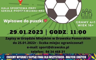 Zdjęcie do Burmistrz Drawska Pomorskiego zaprasza na Halowy Turniej Piłki Nożnej 