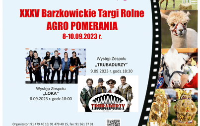 Zdjęcie do XXXV Barzkowickie Targi Rolne AGRO POMERANIA 2023