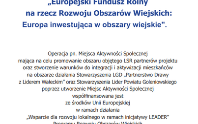 Zdjęcie do &bdquo;Miejsce Aktywności Społecznej na terenie gminy Drawsko Pomorskie&rdquo;