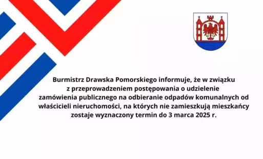 Zdjęcie do Informacja Burmistrza Drawska Pomorskiego