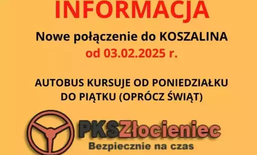 Zdjęcie do Nowe połączenie do Koszalina
