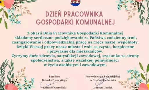 Zdjęcie do Życenia z okazji Dnia Pracownika Gospodarki Komunalnej
