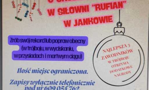 Zdjęcie do Mikołajkowe Zmagania Siłowe dla Amator&oacute;w