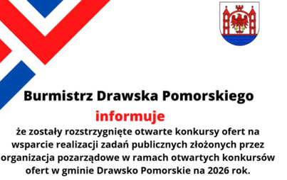 Zdjęcie do  Rozstrzygnięcie otwartych konkurs&oacute;w ofert na 2026 rok w Gminie Drawsko Pomorskie