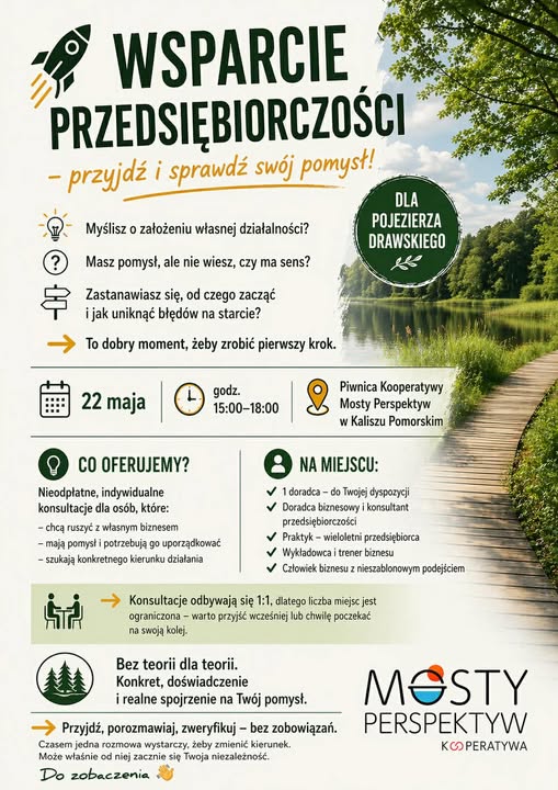 Zdjęcie do Masz pomysł na biznes? Sprawdź go podczas bezpłatnych konsultacji w Kaliszu Pomorskim