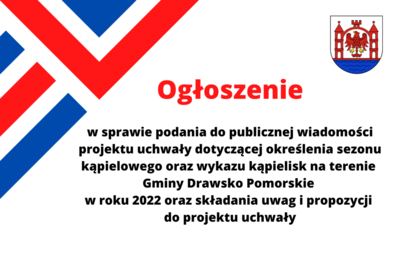 Zdjęcie do  Ogłoszenie w sprawie podania do publicznej wiadomości projektu uchwały