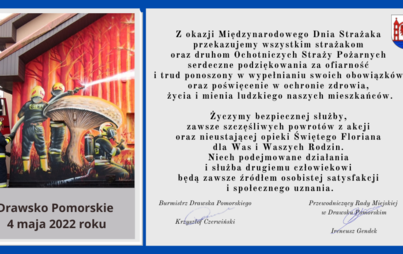Zdjęcie do Życzenia z okazji Międzynarodowego Dnia Strażaka