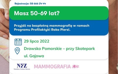 Zdjęcie do Bezpłatna mammografia dla kobiet w wieku od 50 do 69 lat