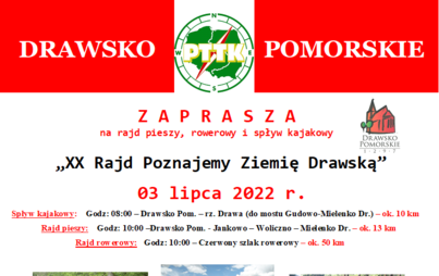 Zdjęcie do Zapraszamy na rajd pieszy, rowerowy i spływ kajakowy
