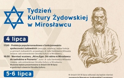 Zdjęcie do Tydzień Kultury Żydowskiej w Mirosławcu